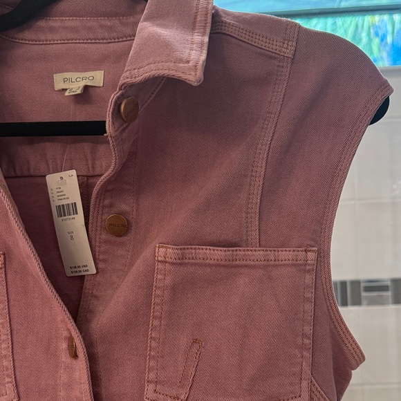 Pilcro Sleeveless Mauve Denim Dress Size 8 NWT - Picture 4 of 7